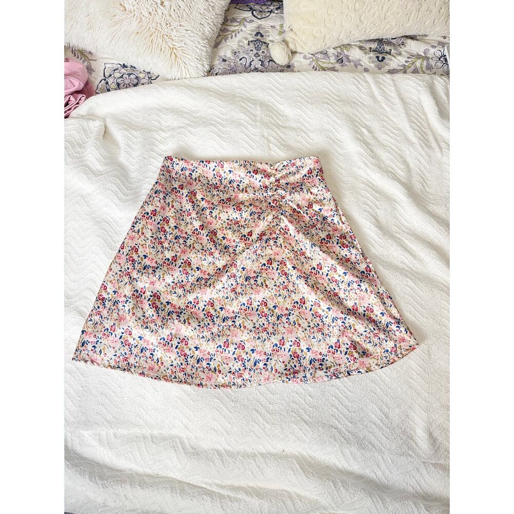 Japna Woman Pink Floral Skirt Size M Medium